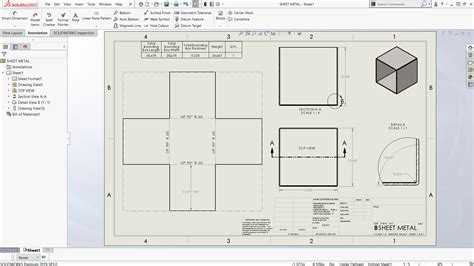 metal box drawing|sheet metal box drawing.